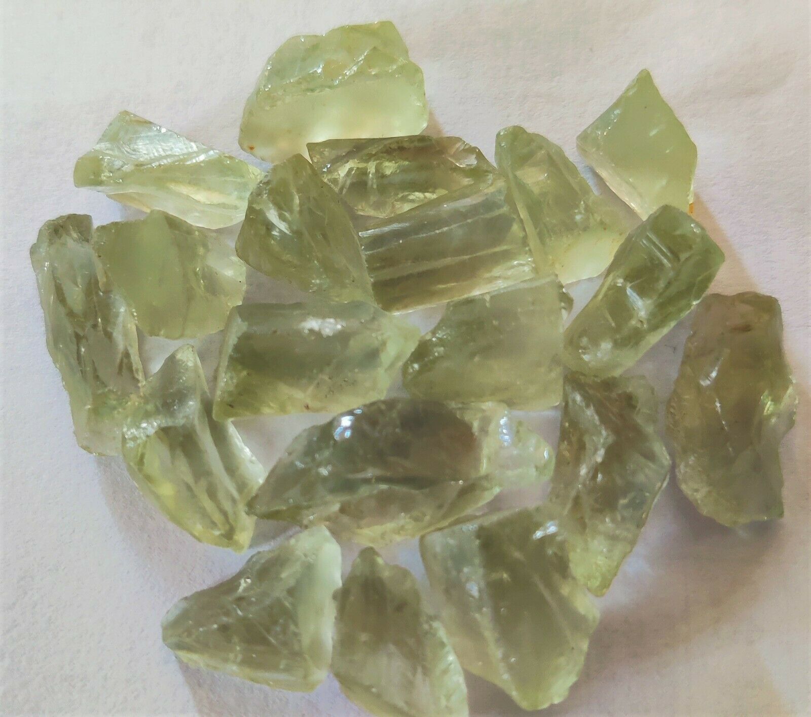 AAA Quality 25 PC LOT Natural Prasiolite Raw Stone Healing Crystal free shipping