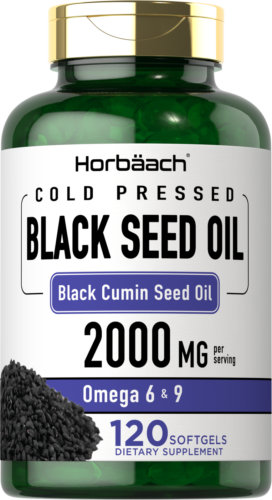Black Seed Oil 2000mg | 120 Softgel Capsules | Nigella Sativa | by Horbaach