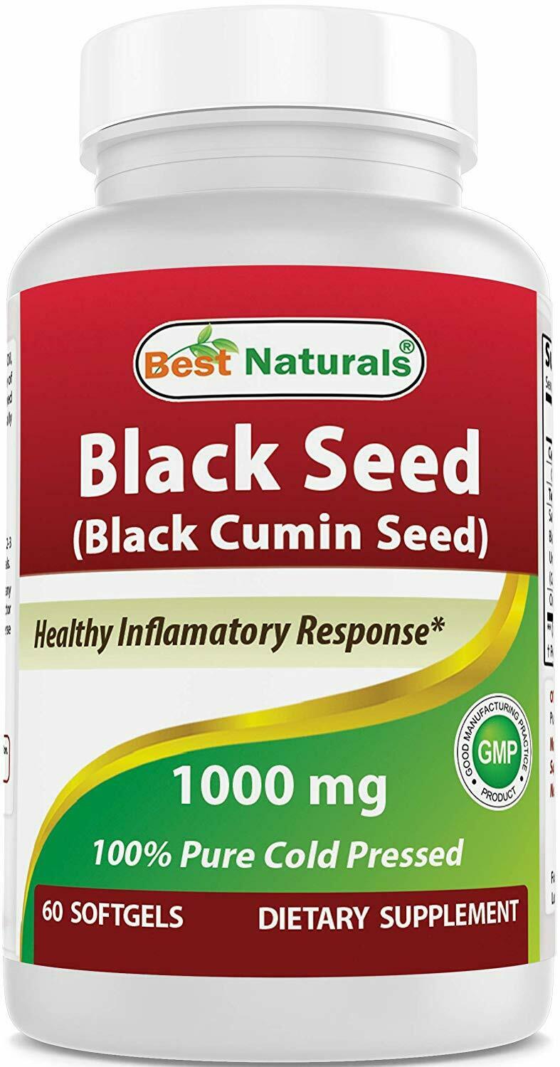 Black Seed Oil Capsules 1000 Mg Non-gmo) Nigella Sativa 60 Capsules