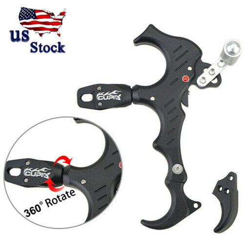 Archery Bow Release Aids 3 Or 4 Finger Grip Thumb Caliper Trigger Automatic 1pc