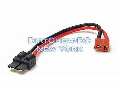 Battery Charger Adapter Cable: Deans Female To Traxxas Male, T-plug Trx Lipo