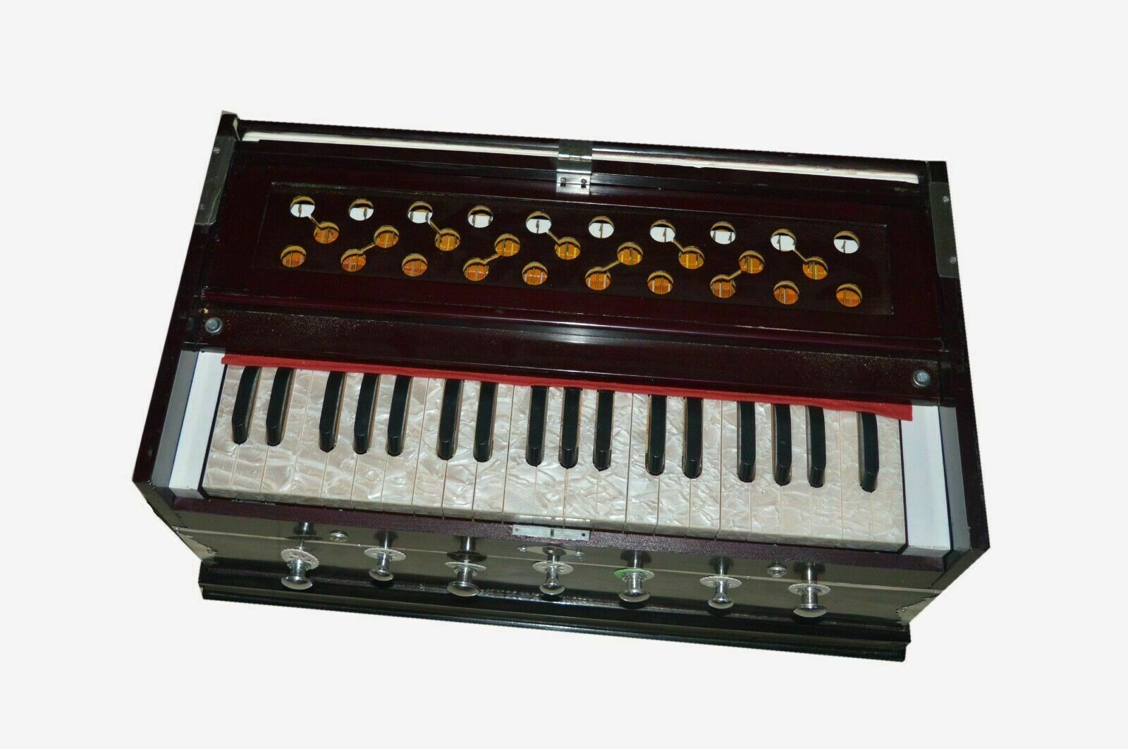 New Harmonium 7 Stopper Chudidaar Bellow 39 Key Two Reed(bass-male) 3 1/2 Octave