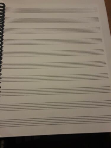 Blank Sheet Music Score Manuscript Paper / Staff Paper / Musicians Notebook