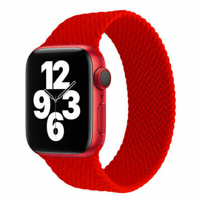 Silicone Braided Solo Loop iWatch Strap For Apple Watch Series 6 5 4 SE 40/44MM