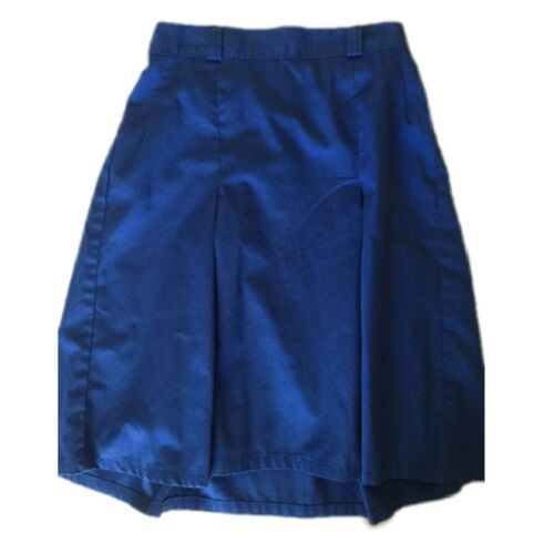 Girls Skirt Vintage A Line Royal Blue 22 Waist mid length belt loops school un