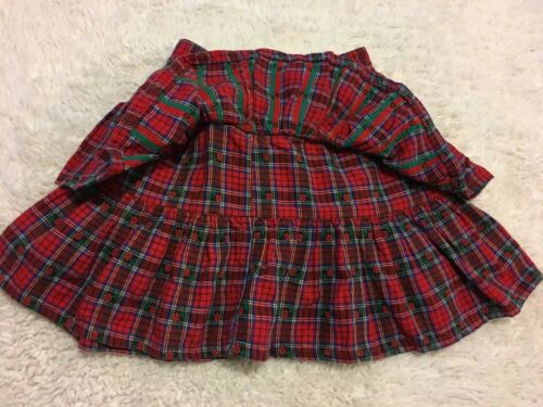 Vintage Girls Oshkosh Size 6 Plad With Flower Skirt USA