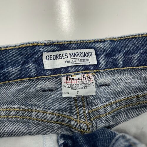 Vintage 90’s Girls Guess Denim Skirt Size 7 Georges Marciano Made In USA RARE