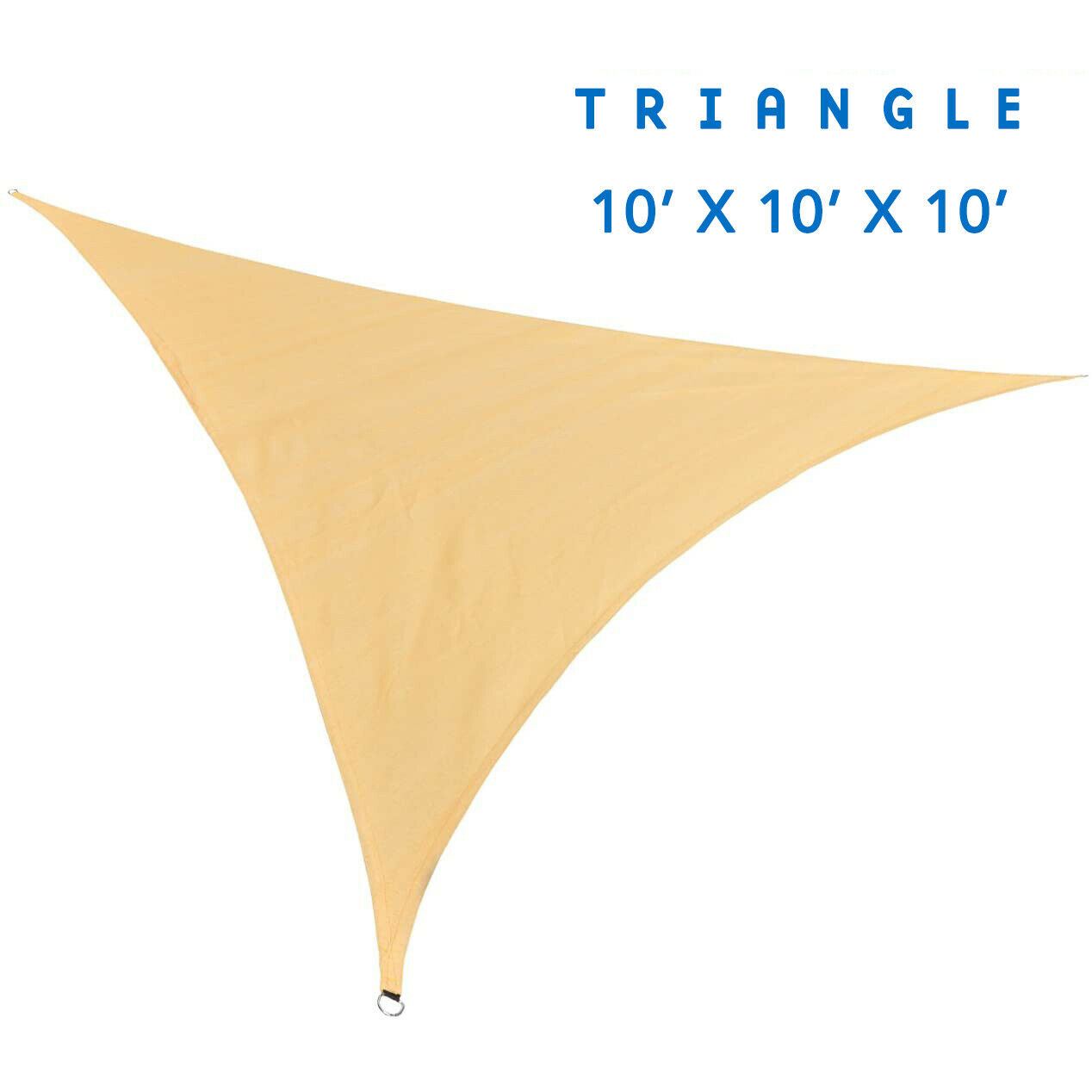 Junelily Sun Shade Sail For Uv Ray Cover - Equilateral Triangle - Desert Sand