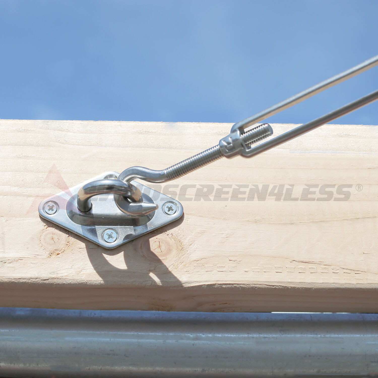 8 inch Rectangle Sun Shade Sail Stainless Steel Hardware Installation Kit