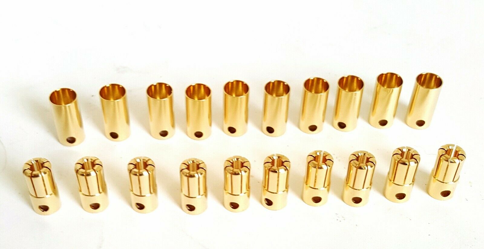 10pair Male/female 6.5mm Bullet Connector Gold Plated Banana Plug Rc Battery,esc