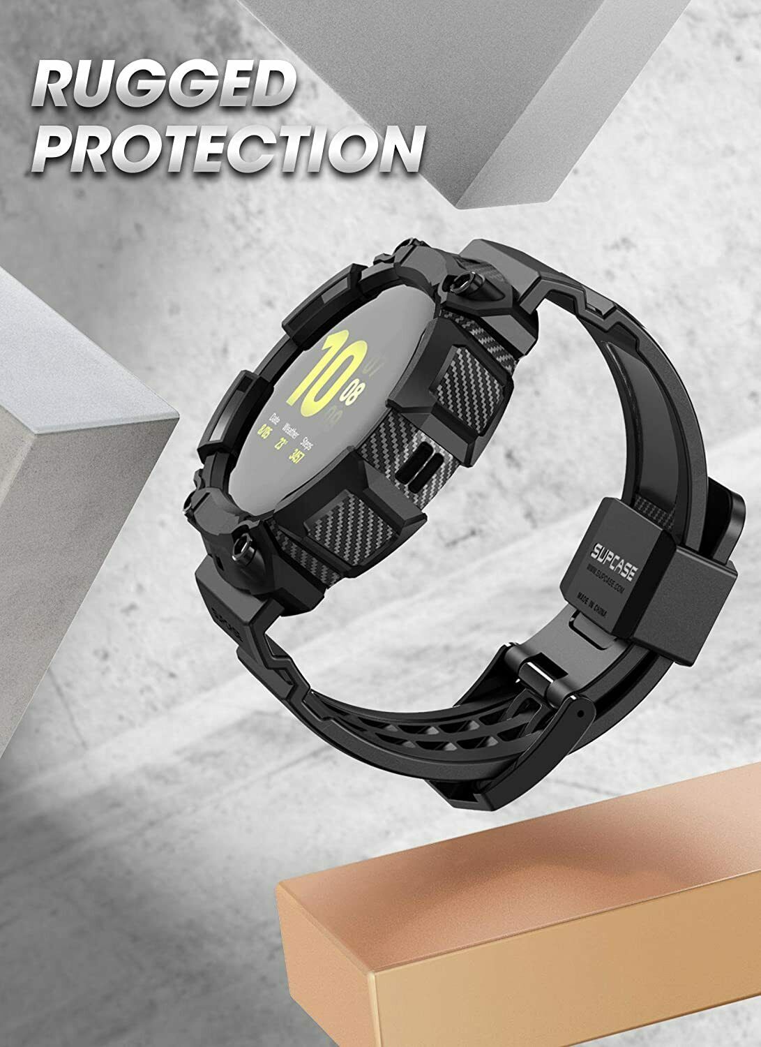 For Samsung Galaxy Watch Active 2 44mm SUPCASE UBPro Tough Case Watch Strap Band