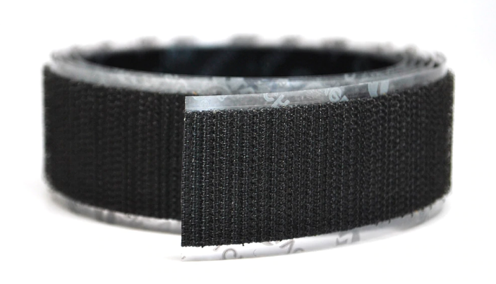 2" Wide Velcro® Brand Hook Side Only High Tack Self Adhesive Black Strip- 1 Yard