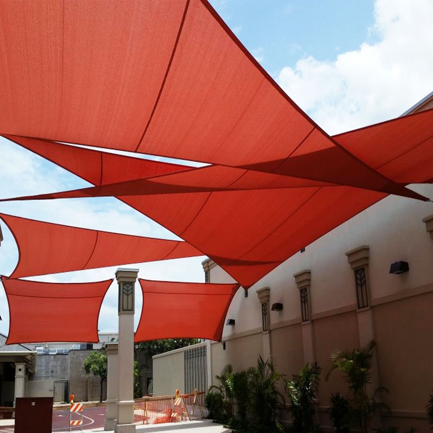 Waterproof Woven Sun Shade Sail Fabric Canopy Patio Awning Triangle 12' or 16'