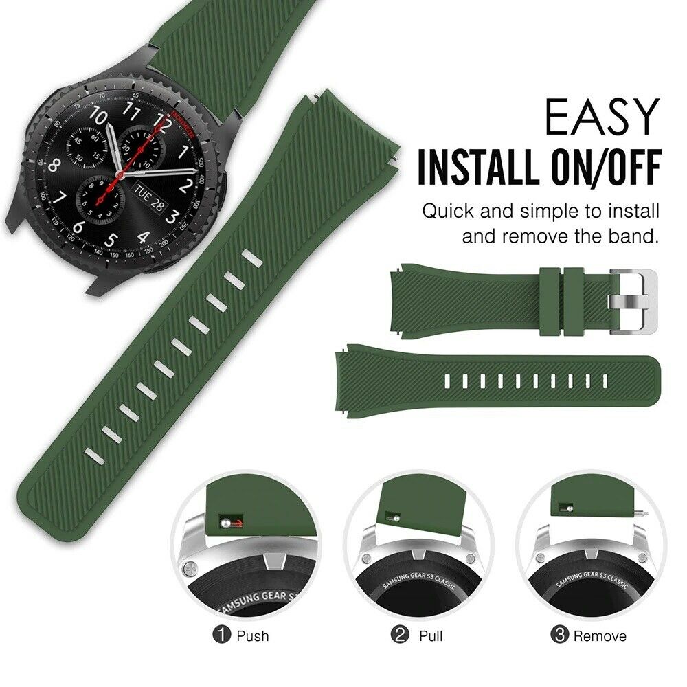 Silicone Band for Galaxy Watch 46mm High Quality Sports Strap for Samsung Gear S
