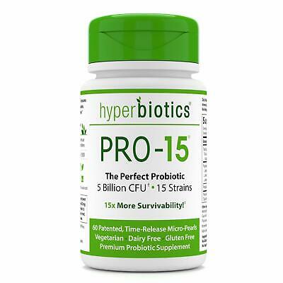 Hyperbiotics Pro-15 Probiotic - 5 Billion Cfu - Digestive Supplement - 60 Count