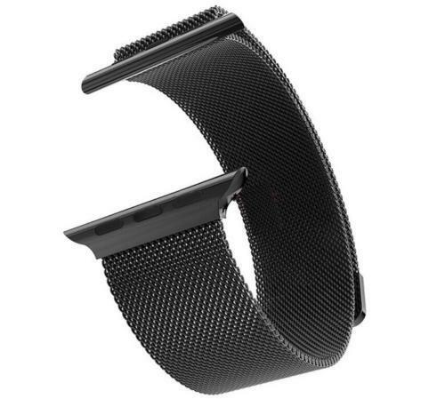 PREMIUM Black Milanese Loop Stainless Steel Band for Apple Watch 38/40/42/44 MM