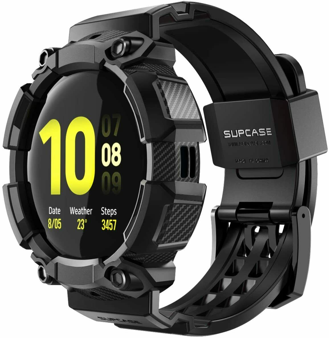For Samsung Galaxy Watch Active 2 44mm SUPCASE UBPro Tough Case Watch Strap Band
