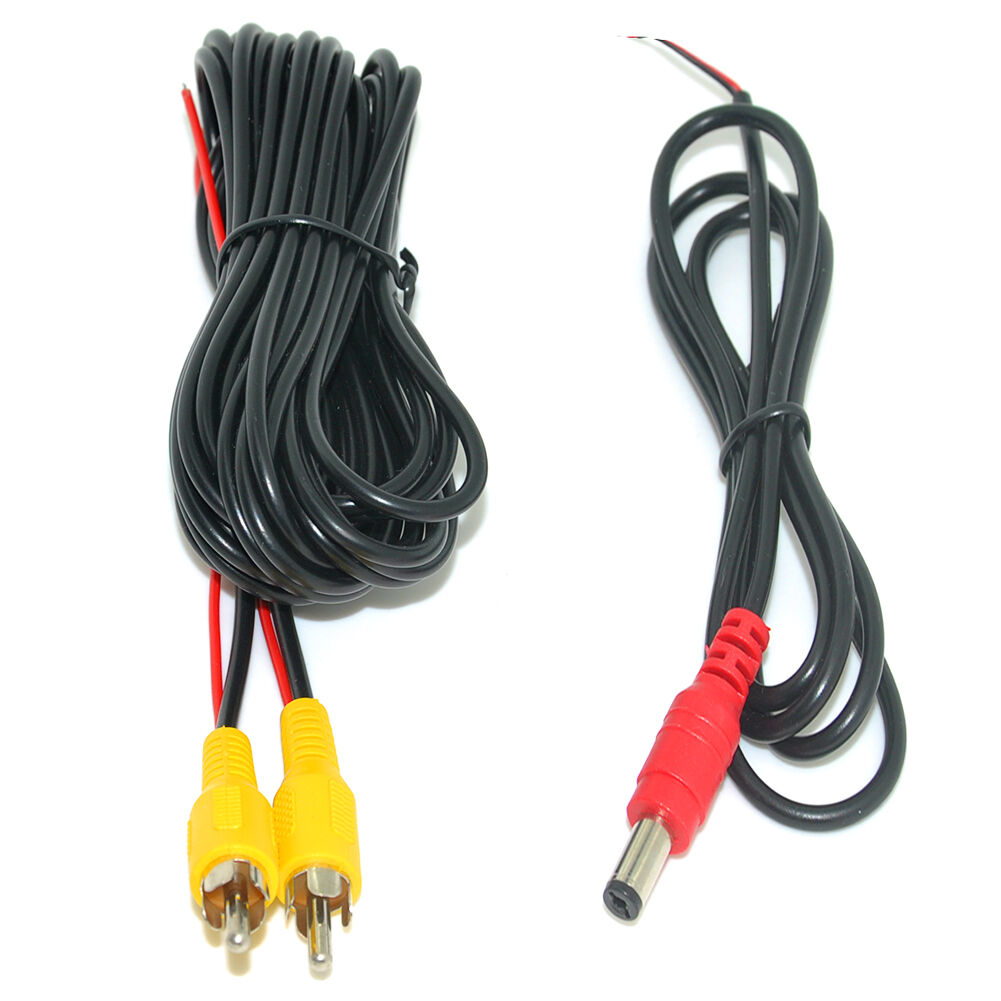 6m Trigger Rca Video Cable With Power Line For Car Rear View Camera Monitor Dvd