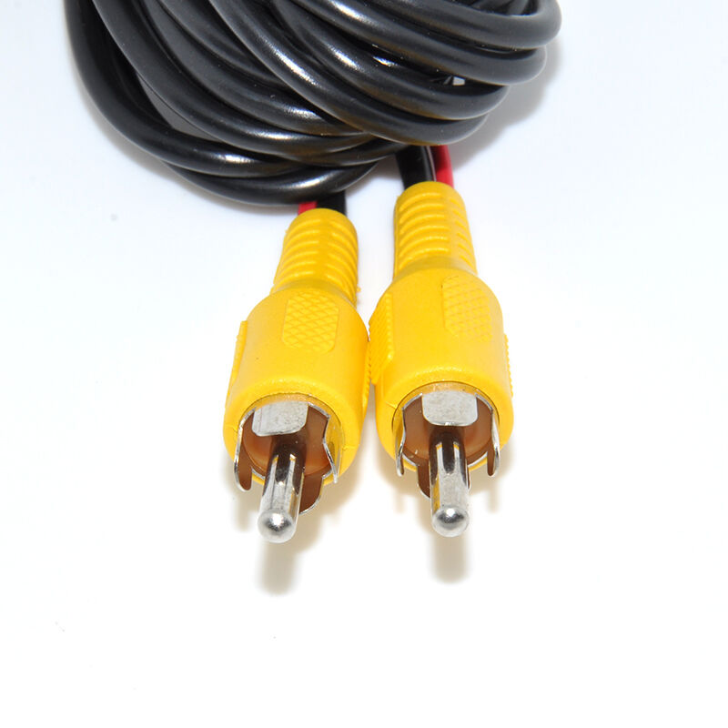 6M Trigger RCA Video Cable with Power Line For Car Rear View Camera Monitor DVD