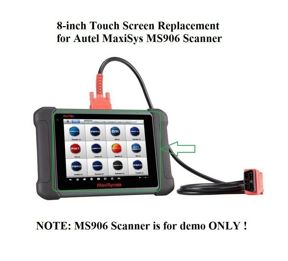 Touch Screen Digitizer Replacement for Autel MaxiSys MS906 +Install Instructions