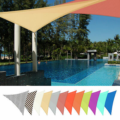 3FT/5FT/7FT 97% UV Block Triangle Sun Shade Sail Canopy Patio Outdoor Garden