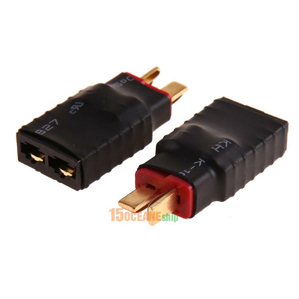 2pcs Wireless Female For Traxxas To T-plug Deans Style Connector Battery Adapter