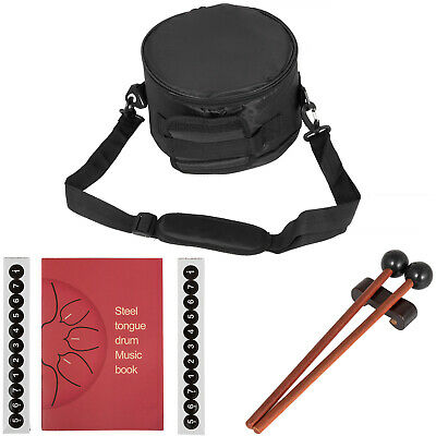 10 inch 11 Notes Steel Tongue Drum Hand pan Percussion Yoga with Bag Mallets