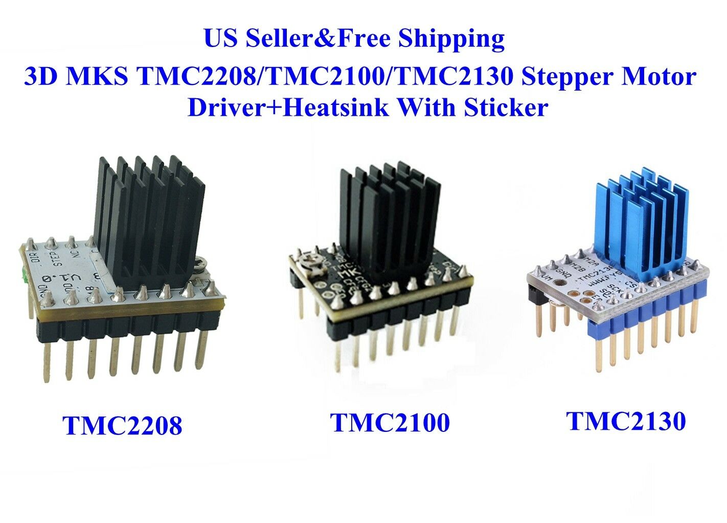 3d Mks Tmc2208/tmc2100/tmc2130 Stepper Motor Driver+heatsink With Sticker Reprap