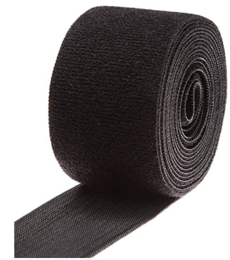 Strapcrafts Black Hook and Loop Tape, Heavy Duty Stick-On Fastener