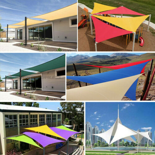 Waterproof Sun Shade Sail Patio Pool Top Cover Canopy 300D UV Outdoor Awnings
