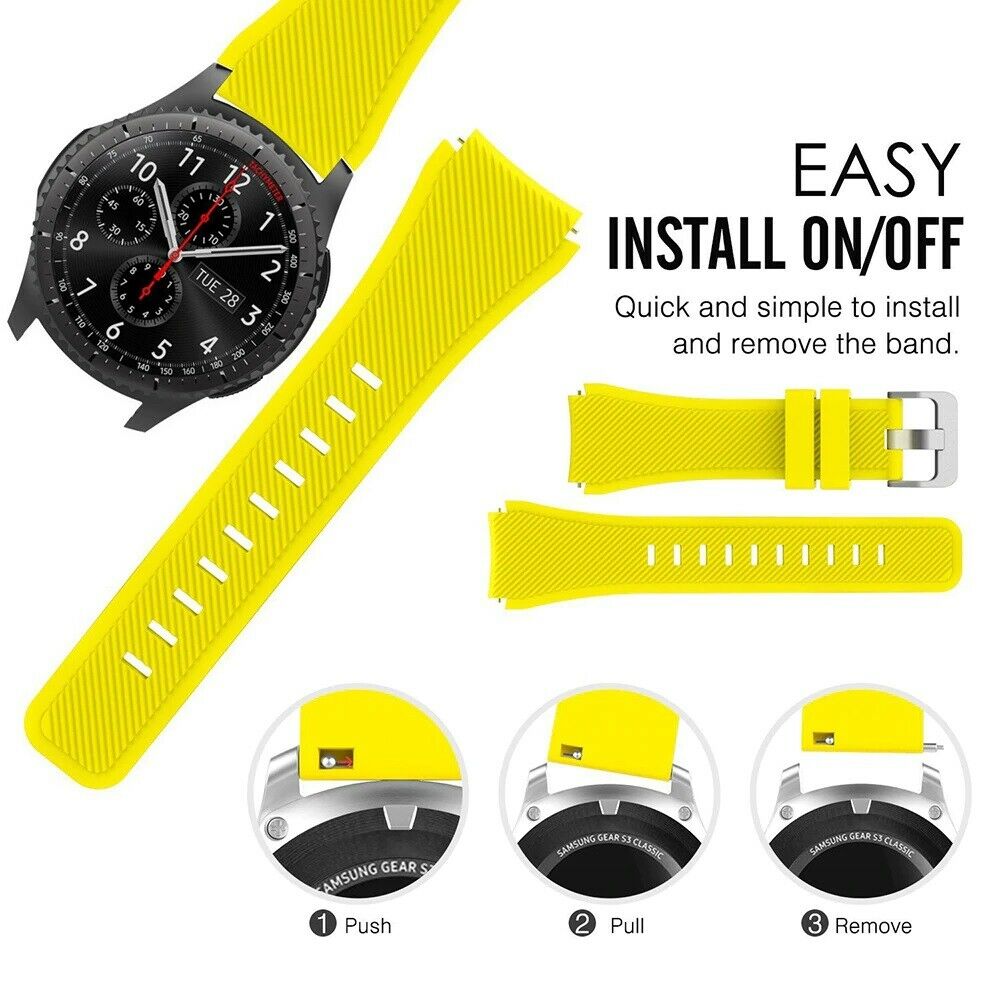 Silicone Band for Galaxy Watch 46mm High Quality Sports Strap for Samsung Gear S