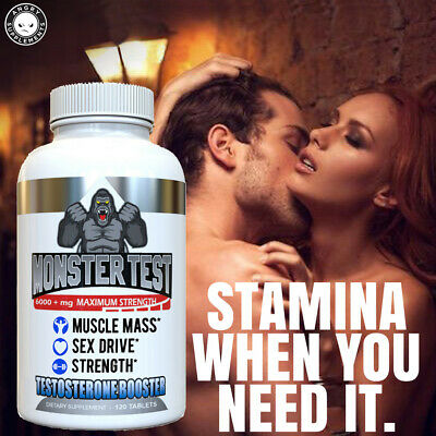 Testosterone Booster Monster Test 6000mg (120 Tab) plus Monster Male Enhancement