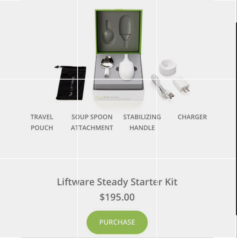 Liftware Steady Starter Kit Stabilizing Handle + Spoon + Fork Brand New