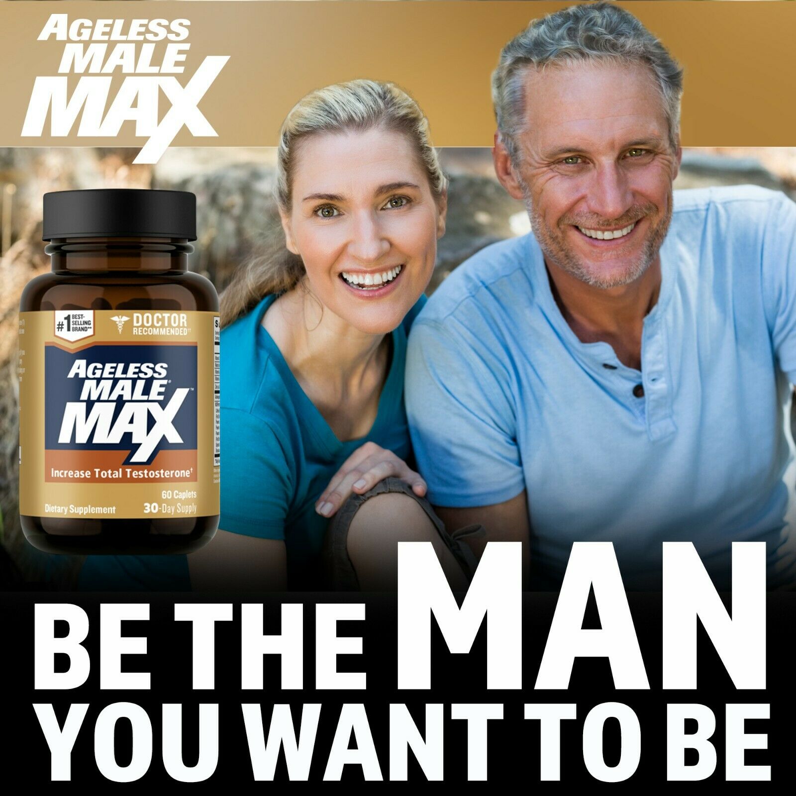 Ageless Male Max Testosterone Booster by New Vitality - 60 Caplets FREE Shipping