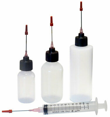 Plastic Squeeze Bottles 1oz,2oz,4oz,10ML Syringe 1.5 Applicators Liquid Flux