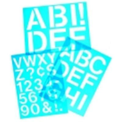 Westcott Plastic Die-cut Capital Letter Stencil 3 In. Clear Blue