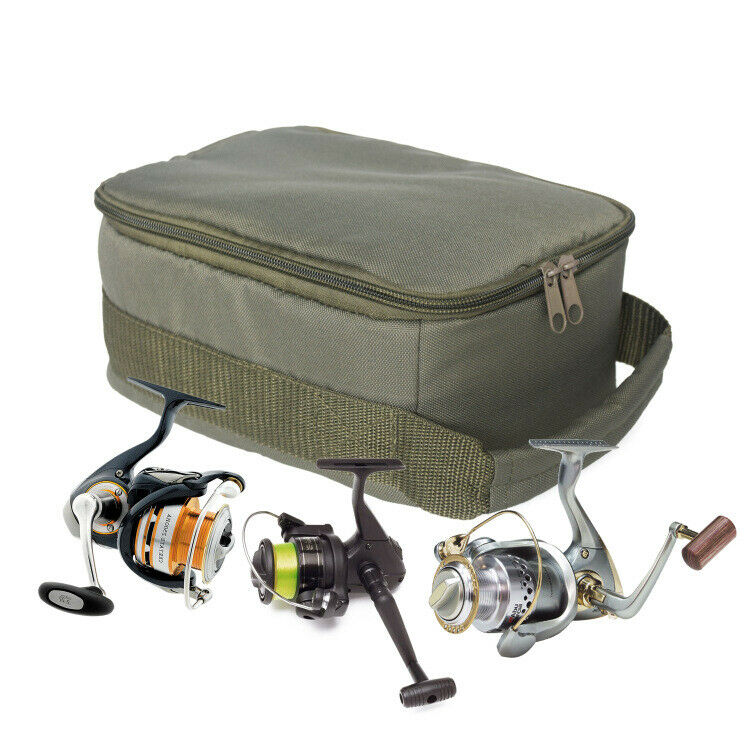 Outdoor Fishing Reel Storage Bag Fly Tackle Gear Lure Line Organizer Handbag