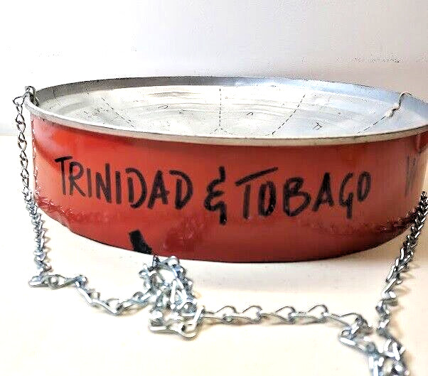 Vintage Handmade Souvenir Trinidad & Tobago W.i. Steel Pan Drum - Ships Free