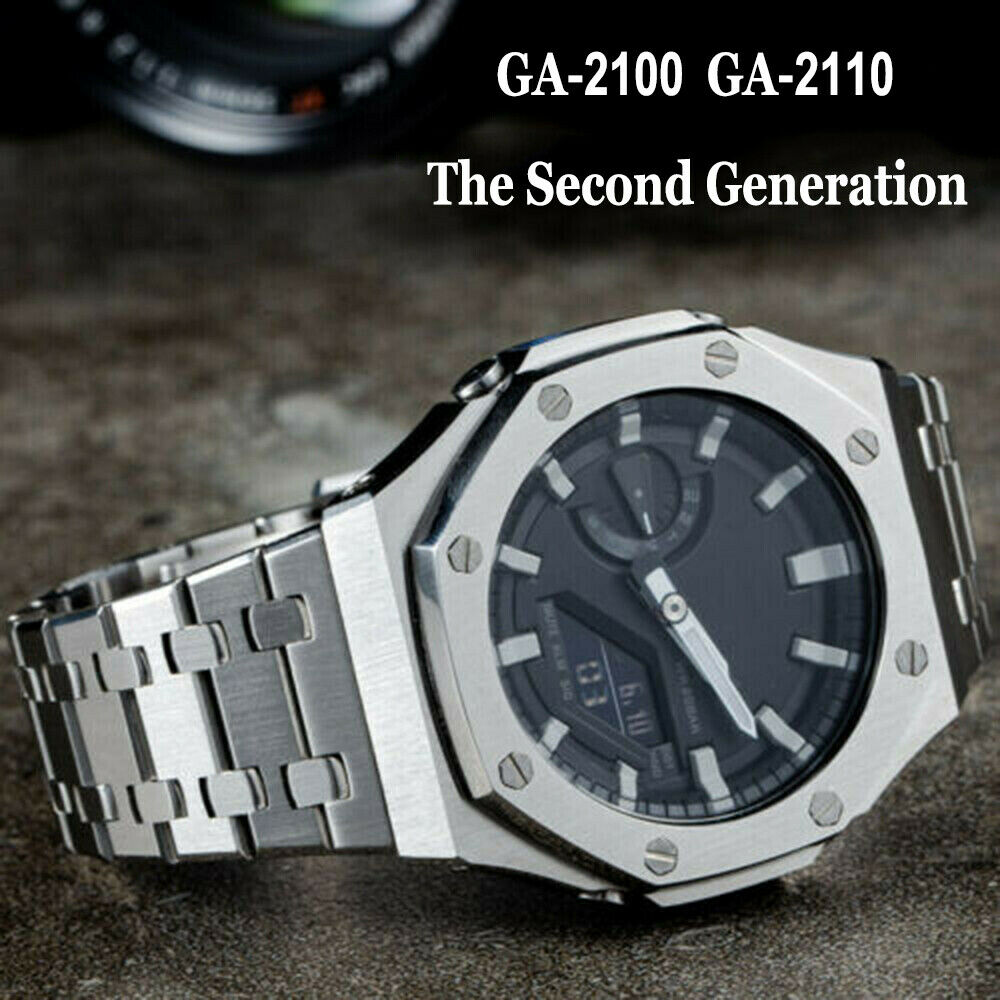 Stainless Metal GA-2100 Second Generation For G Shock Band Bezel Case Watchband
