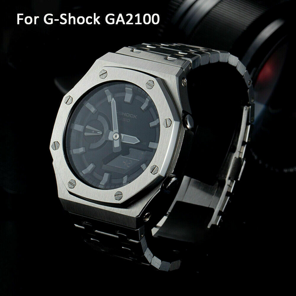 Stainless Metal GA-2100 Second Generation For G Shock Band Bezel Case Watchband