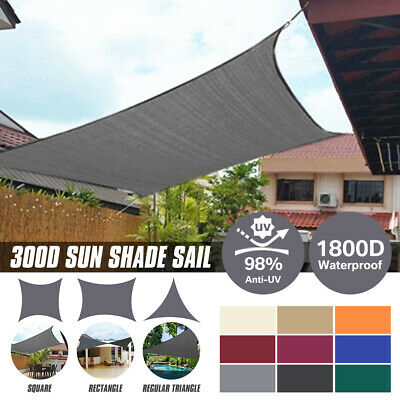 Waterproof Sun Shade Sail Uv Block Outdoor Canopy Patio Garden Yard Pool Cover