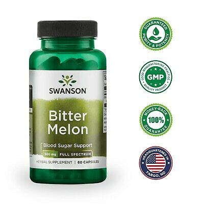 Swanson Bitter Melon 500 mg 60 Capsules.