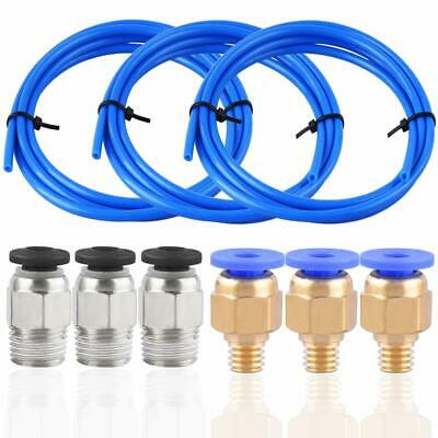 3pc Teflon Tube Ptfe Blue 1.5m With 3pc Pc4-m6 Fitting And 3pc Pc4-m10 Connector