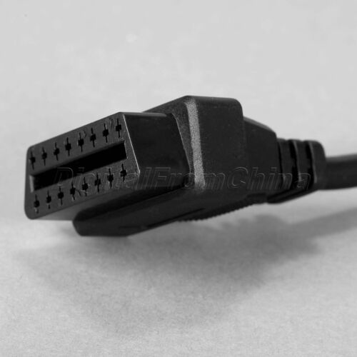 16 Pin Female OBD2 OBD-II Extension Connector To Open Plug Wire Diagnostic Cable