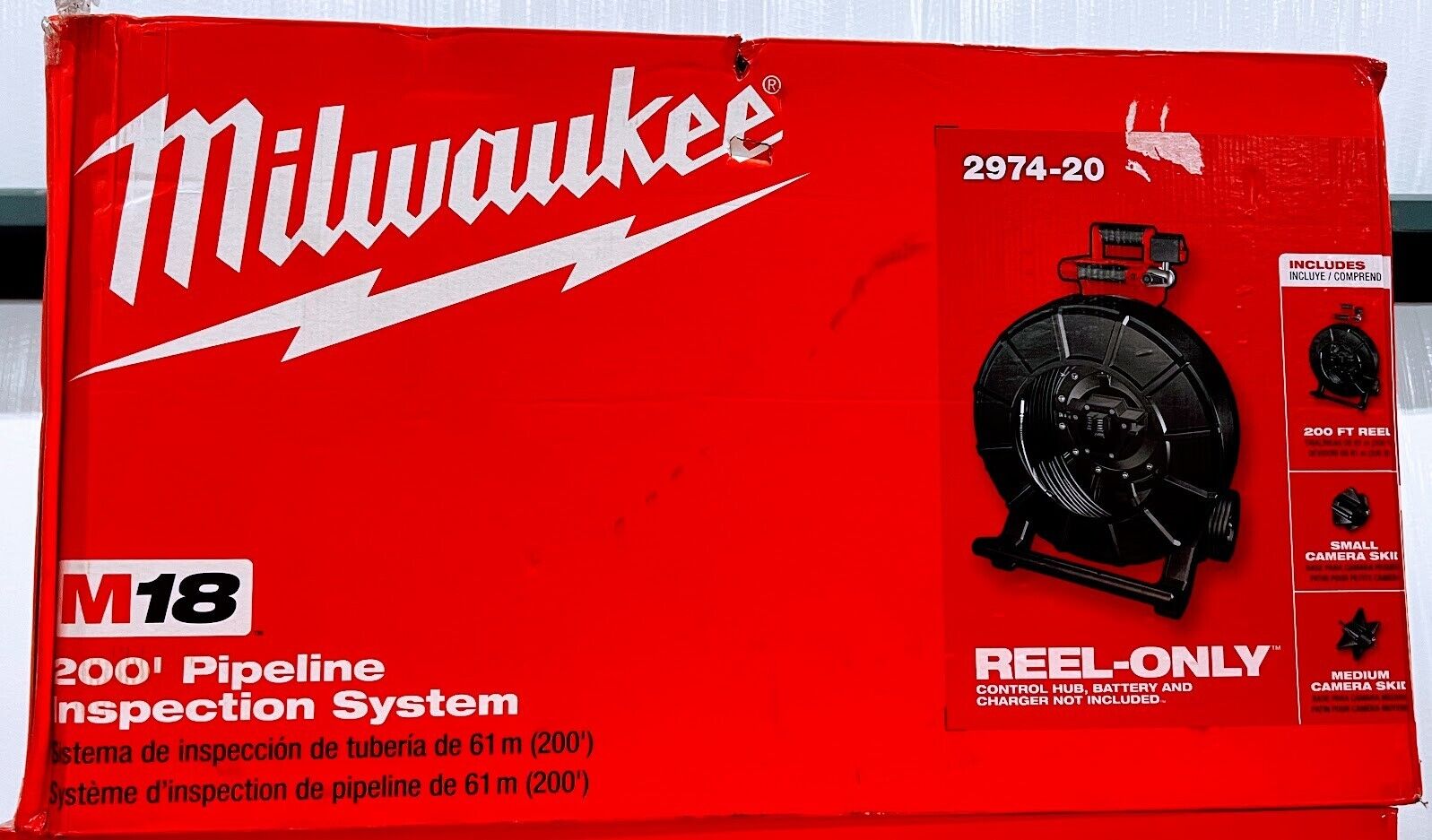 Milwaukee 2974-20 M18 200' Pipeline Inspection Reel (reel Only)