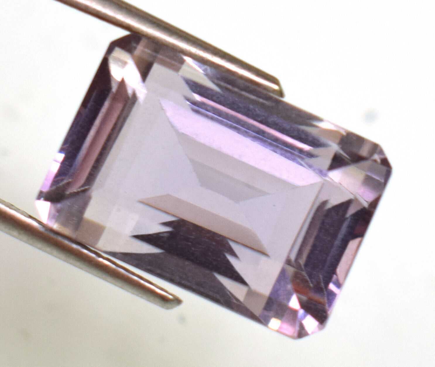 100% Natural Pink Amethyst Certified Emerald Cut 15.70 Ct Loose Gemstone Brazil
