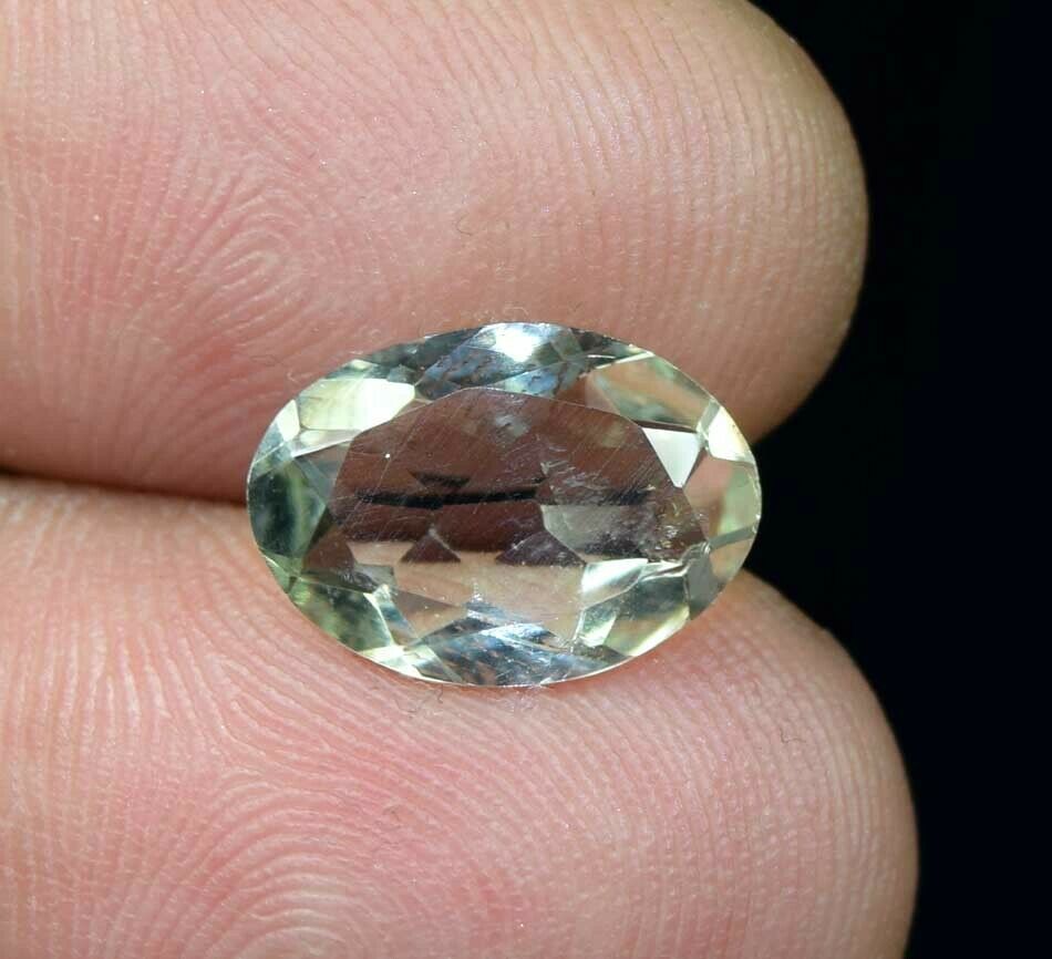 4.05 Cts. Natural Green Amethyst Oval Faceted Loose Gemstone 13.5 * 9.5 * 5 mm