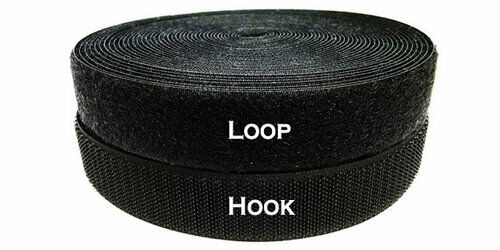 Velcro® Brand 1" Inch Wide Black Hook And Loop - Sew On Type - 5 Feet - Uncut