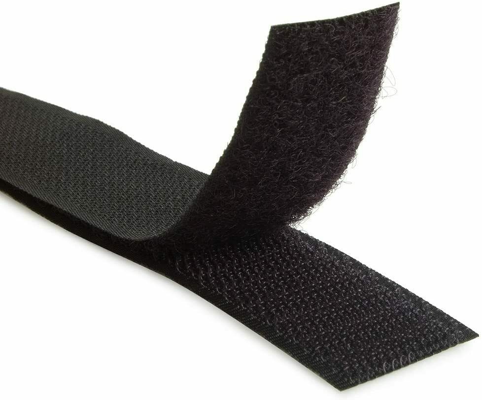 Velcro® Brand 1" Inch Wide Black Hook and Loop - Sew On Type - 5 FEET - Uncut