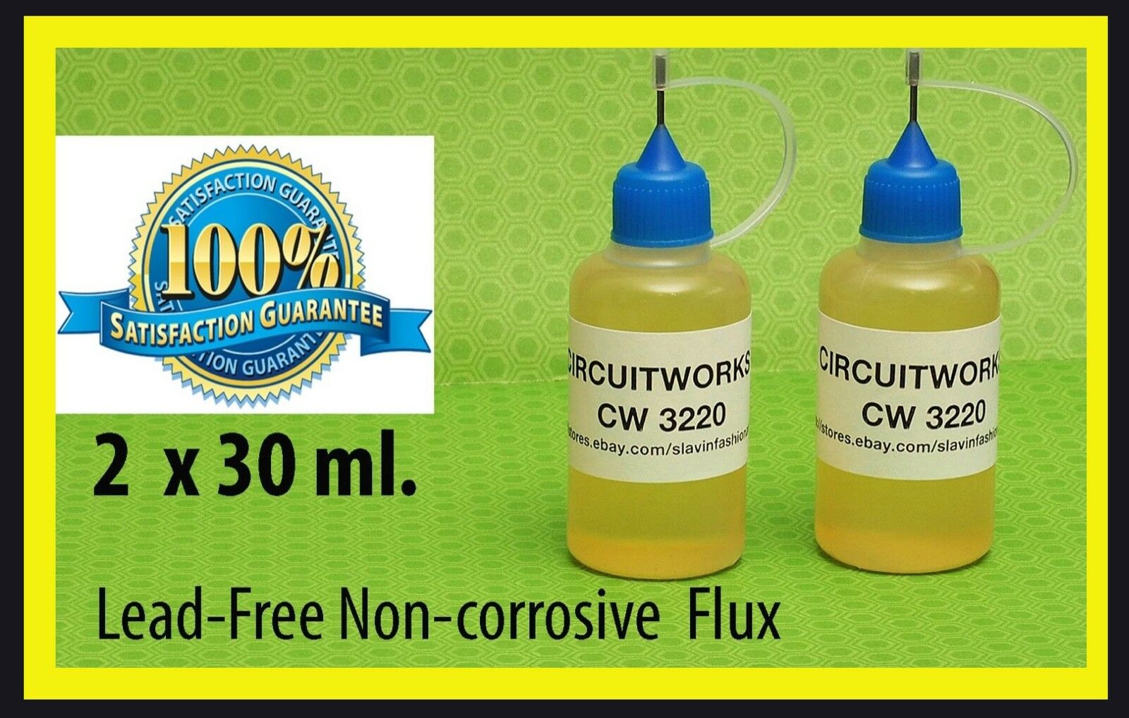 Circuitworks Cw3220  No Clean   Soldering Liquid Flux Lead Free /  Usa Seller